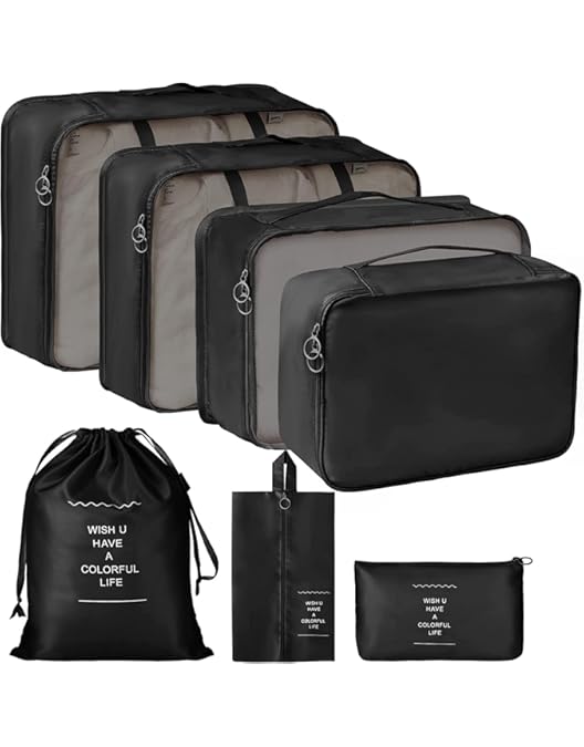 PETRICE Travel Organizer 7 Set Travel Organizer Bag 3 Packing